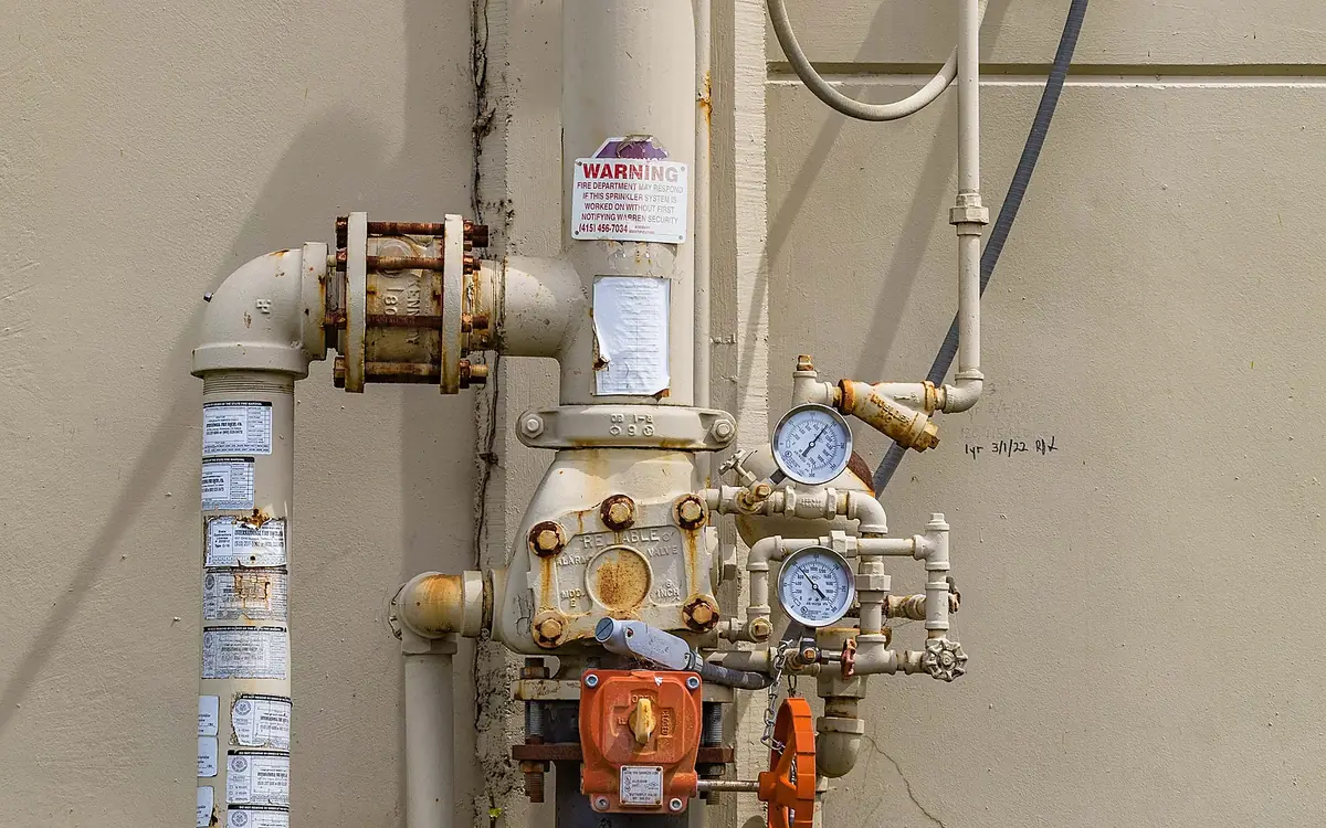 Tavan tipi yangın sprinkler borulama sistemi